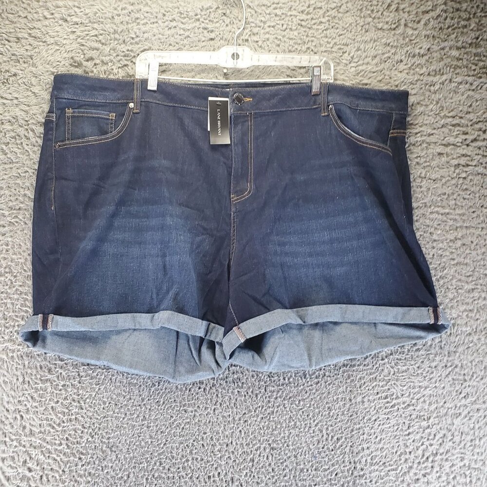 Lane Bryant Shorts Womens Size 28 Plus Blue Stretch Girlfriend Jorts *NWT*